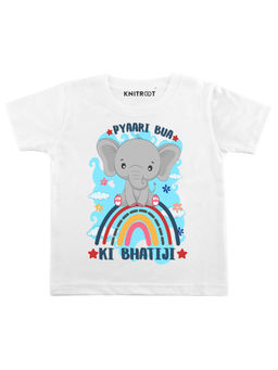 KNITROOT - White Pyari Bua Printed T-shirt