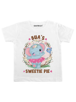 KNITROOT - White Sweetie Pie Printed T-shirt