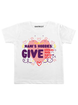 KNITROOT - White Cookies Hugs Printed T-shirt
