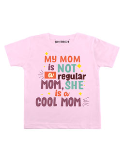KNITROOT - Pink Cool Mom Printed T-shirt