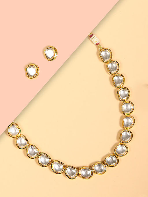 Priyaasi Gold-Plated Kundan Studded Jewellery Set