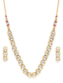 Priyaasi - Kundan Studded Gold Plated Jewellery Set (Set of 2)