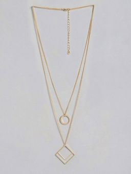 Twenty Dresses by Nykaa Fashion - The Golden Twist Multi-Layered Necklace