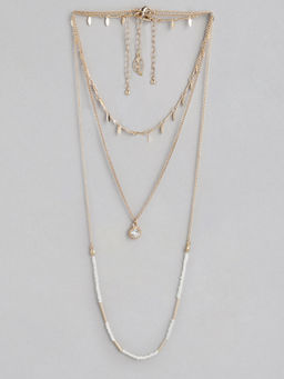 Twenty Dresses by Nykaa Fashion - Little Lights Of Gold Multi-Layered Necklace