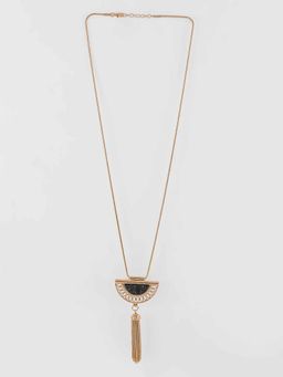 Twenty Dresses by Nykaa Fashion - Black Beauty Fringed Necklace
