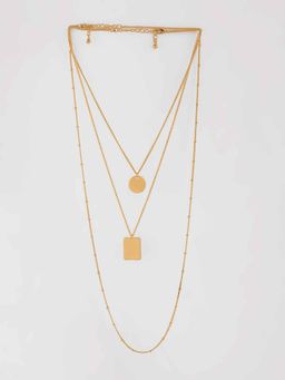 Twenty Dresses by Nykaa Fashion - Square It Off Layered Necklace