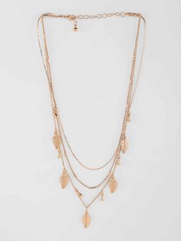 Twenty Dresses by Nykaa Fashion - Fallen Leaves Layered Necklace