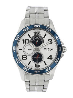 Titan - Silver Round Analog Watch -NL1702KM01