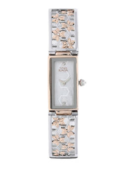 Titan - Off White Rectangle Analog Watch -NL9901KM01