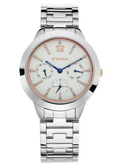 Titan - White Analog Watch -NM2588KM01