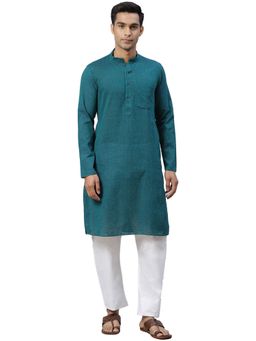 Manthan - L. Green Cotton Blend Kurta For Men