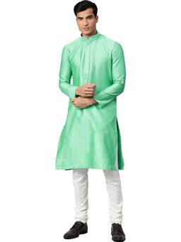 Manthan - L. Green Silk Blend Kurta For Men