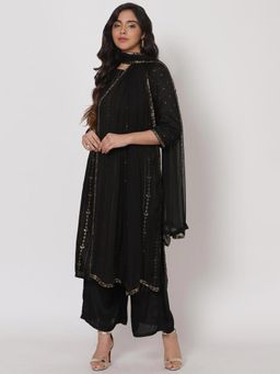 Rangriti - Black Printed Dupatta