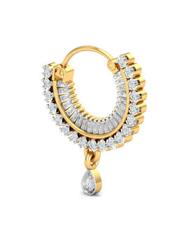 KuberBox - 14K Traditional Diamond Nath for Women and Girls