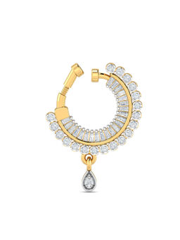 KuberBox - 18K Traditional Diamond Nath (Non-pierced) for Women and Girls