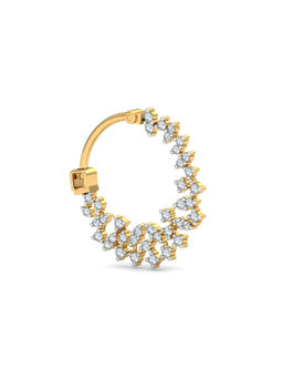 KuberBox - 14K Scattered Diamond Diamond Nose Ring for Women and Girls