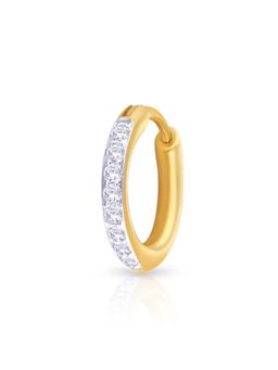 KuberBox - 14K Classic 0.09 Carat Diamond Nose Ring for Women and Girls