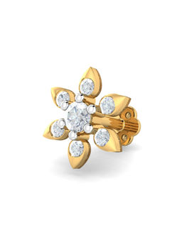 KuberBox - 14K Vandana 0.10 Carat Diamond Nose Stud for Women and Girls