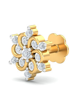 KuberBox - 18K Samriddhi Diamond Nose Stud for Women and Girls