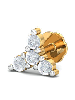 KuberBox - 14K Ishita Diamond Nose Pin for Women and Girls