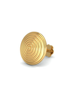 KuberBox - 18K Spiral Gold Nose Stud for Women and Girls