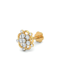 KuberBox - 18K Haisley Diamond Nose Stud for Women and Girls