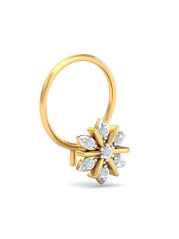 KuberBox - 18K Sukanya Diamond Nose Pin for Women and Girls