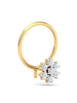 KuberBox - 18K Saakya Diamond Nose Pin for Women and Girls