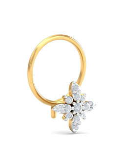 KuberBox - 18K Sreeja Diamond Nose Pin for Women and Girls
