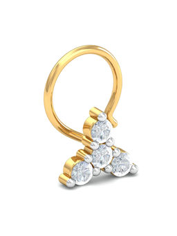 KuberBox - 18K Ishita Diamond Nose Stud for Women and Girls