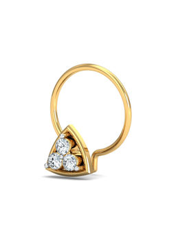 KuberBox - 14K Demira Pin Diamond Nose Pin for Women and Girls