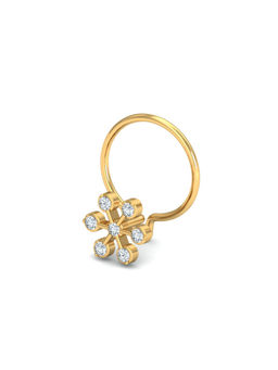 KuberBox - 18K Meghan Diamond Nose Pin for Women and Girls
