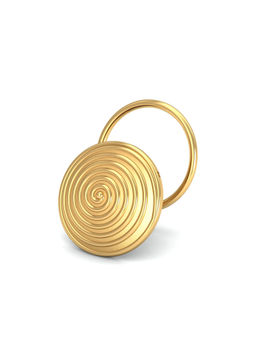 KuberBox - 18K Spiral Gold Nose Pin for Women and Girls
