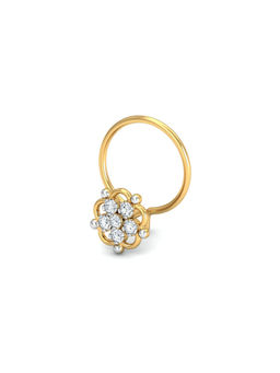 KuberBox - 18K Haisley Diamond Nose Pin for Women and Girls