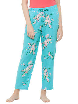 SOIE - Women's Botanical Print Pyjama - Blue