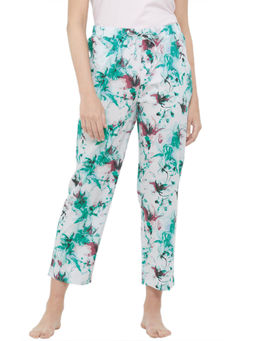 SOIE - Women's Botanical Print Pyjama - White
