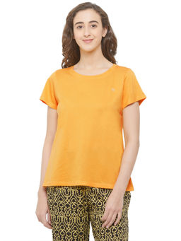 SOIE - Women's Soft Cotton Lounge T-shirt - Yellow