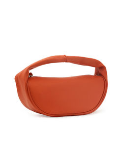 NUFA - Half Moon Top Handle Orange Crossbody Bag
