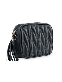 NUFA - Quilted Crossbody Black Camera Bag