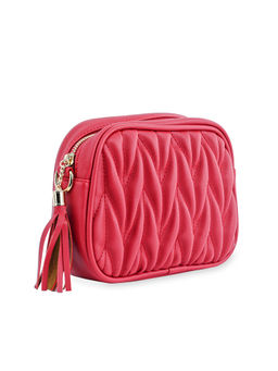 NUFA - Quilted Crossbody Red Camera Bag
