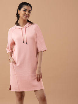 Nykd by Nykaa - Nykd All Day Casual Chic Hoodie Dress - NYAT143 Mellow Rose