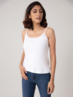 Nykd by Nykaa - Stretch Cotton Camisole -White NYC001