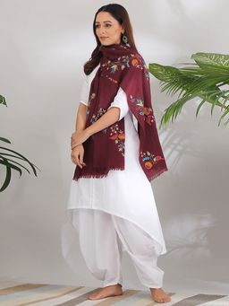 Akiso - Maroon Eden's Garden Shawl
