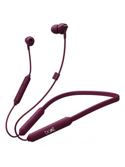 Boat - 100 Wireless N Neckband with Super Extra Bass BT V5.0,IPX4 & Up to 30H Playback(Maroon)