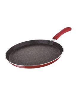 Bergner - Bellini Plus Press Aluminium Non Stick Tawa, 28 cm, Induction Base, Red