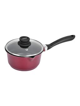 Bergner - Scarlett Cast Aluminium Non Stick Saucepan With Lid, 16 cm, Induction Base, Maroon