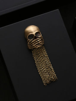 Cosa Nostraa - The Iwazaru Inspired Skull Brooch
