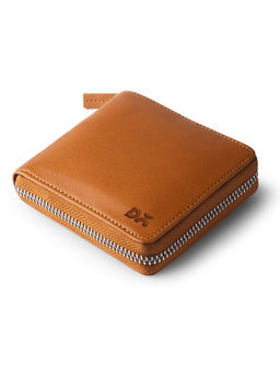 DailyObjects - Tan Leather Zip Wallet