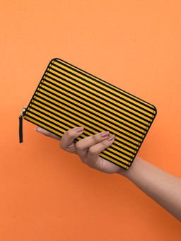DailyObjects - Multi-Color Ochre Pinstripes Women's Classic Wallet