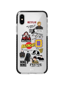 DailyObjects - Binge Watch Stride Clear Case Cover For iPhone XS Max 6.46"